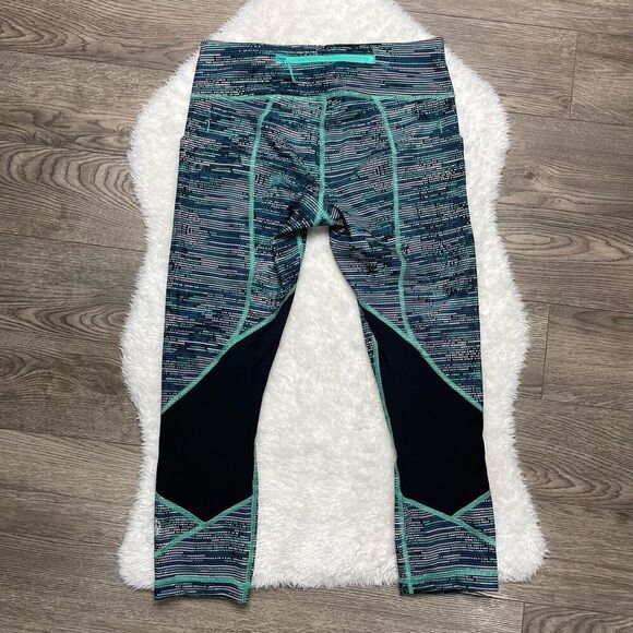 Lululemon Seawheeze Leggings Pace Rival Size 6 Bali Breeze Teal Stretch Crop - Picture 6 of 13